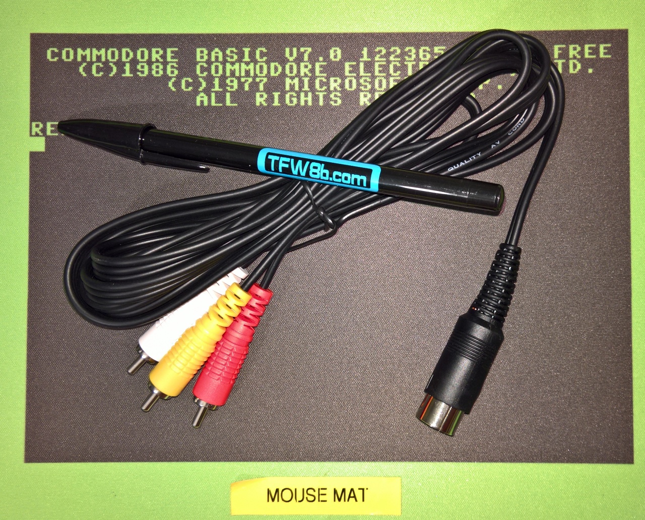Composite AV Cable (RCA) For Commodore VIC-20 Computer - Connect To Modern TV