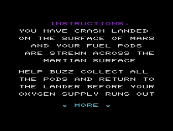 Mars Landing - Commodore VIC20 UnExp - Hewco - www.tfw8b.com