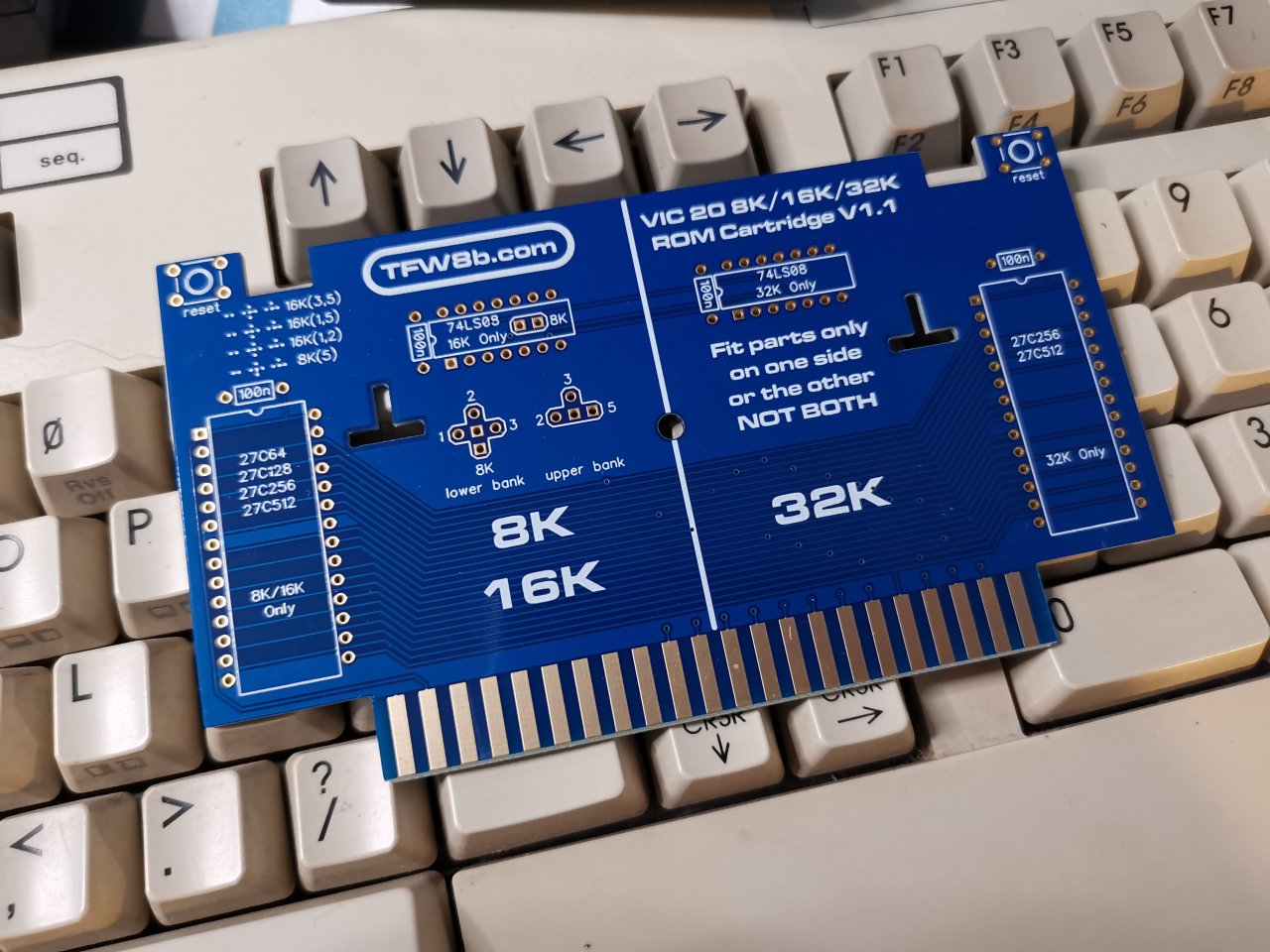 Commodore VIC20 8k/16k/32k ROM PCB