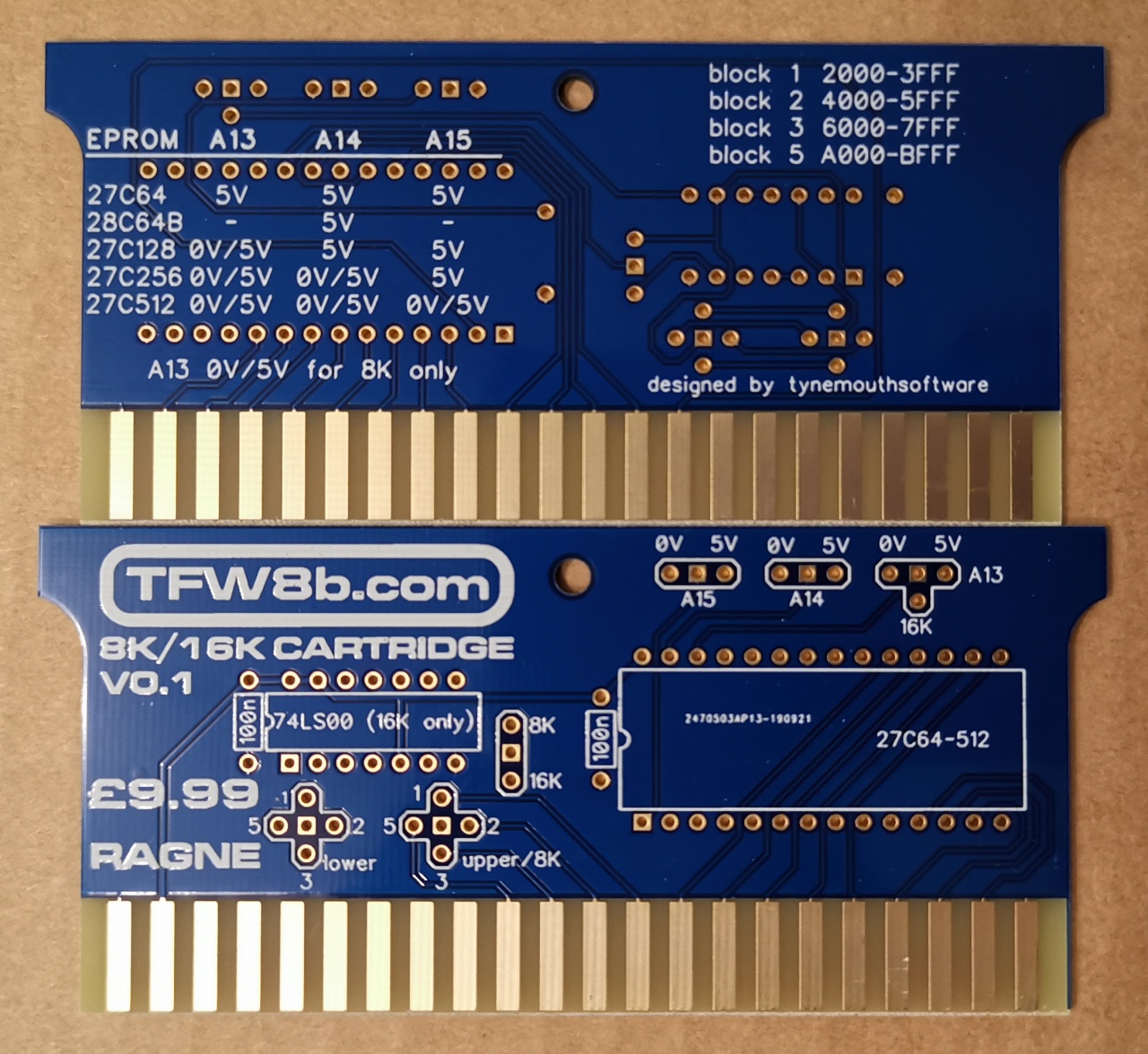 Commodore VIC20 8k/16k ROM PCB