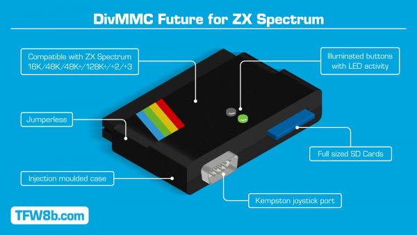divMMC Future - ZX Spectrum SD Card interface by TFW8b.com