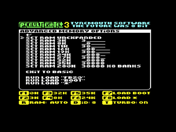Penultimate+3dcr - Over 230 ROMs & Utils + 0-280k RAM - Full sized SD2IEC - TurboLoad - DOS Wedge - Commodore VIC20 - www.tfw8b.com