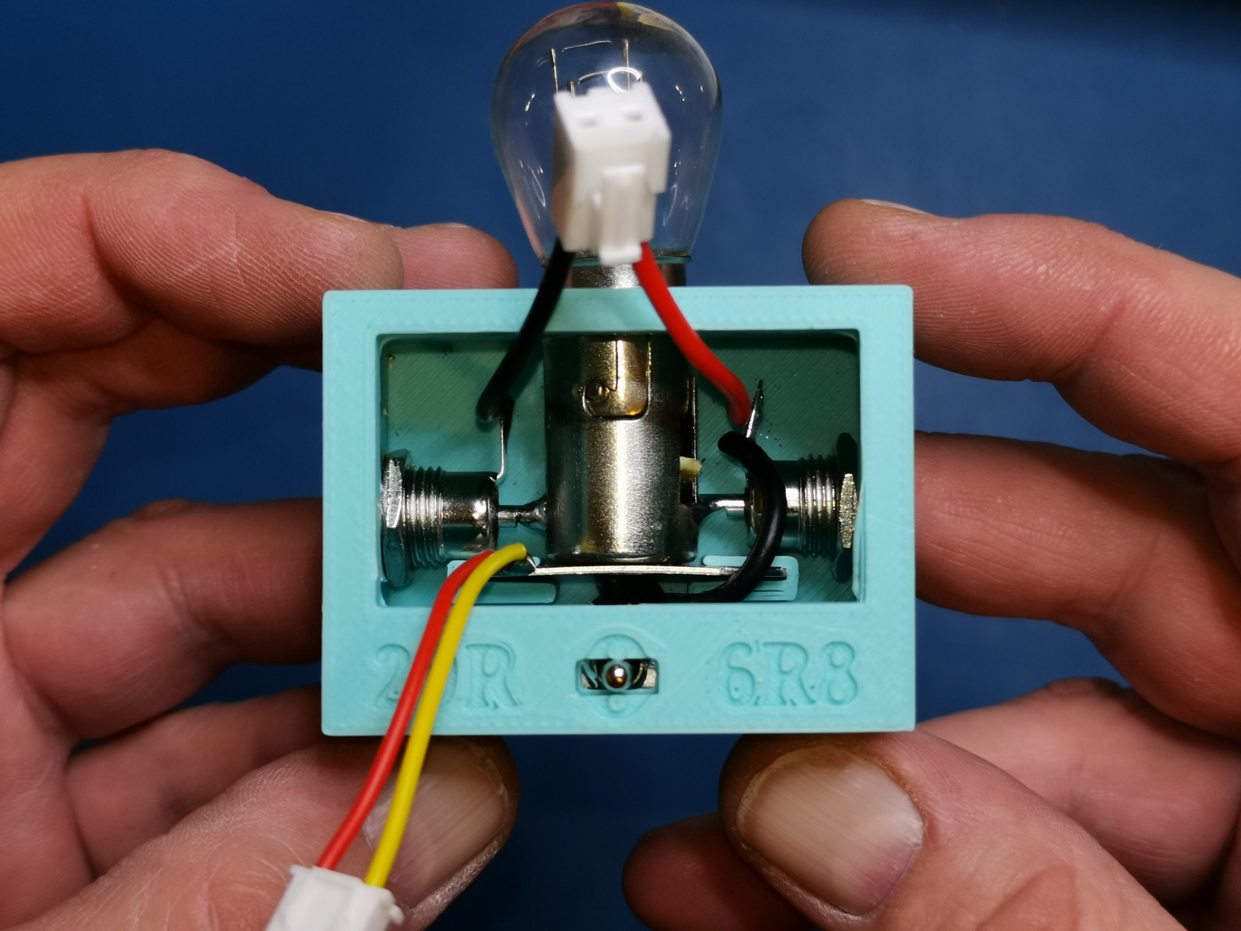 The only wiring you can't see is the two tails from the bulb going to the outer pins of the switch. The switches middle wire pop's off to chassis on the left. The only wiring you can't see is the two tails from the bulb going to the outer pins of the switch. The switches middle wire pop's off to chassis on the left.