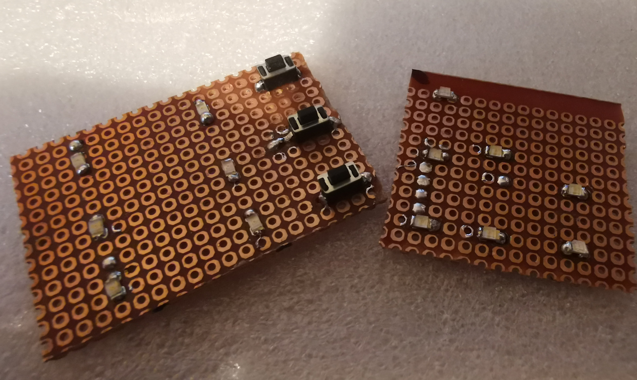 Early attempt at front panel PCB